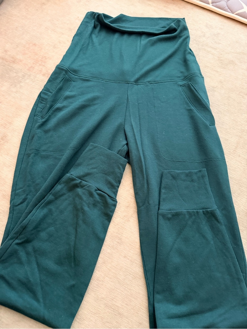Beyond the Bump Pants Fleece Fold Over Small
